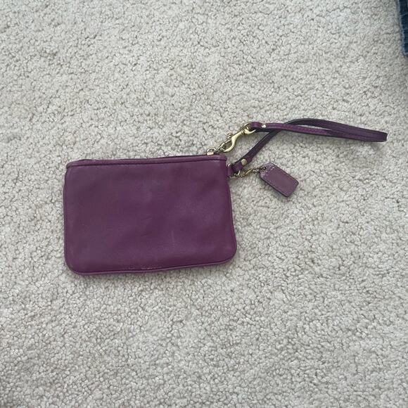Purple Coach Wristlet Wallet - Picture 2 of 2
